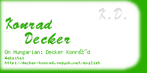 konrad decker business card